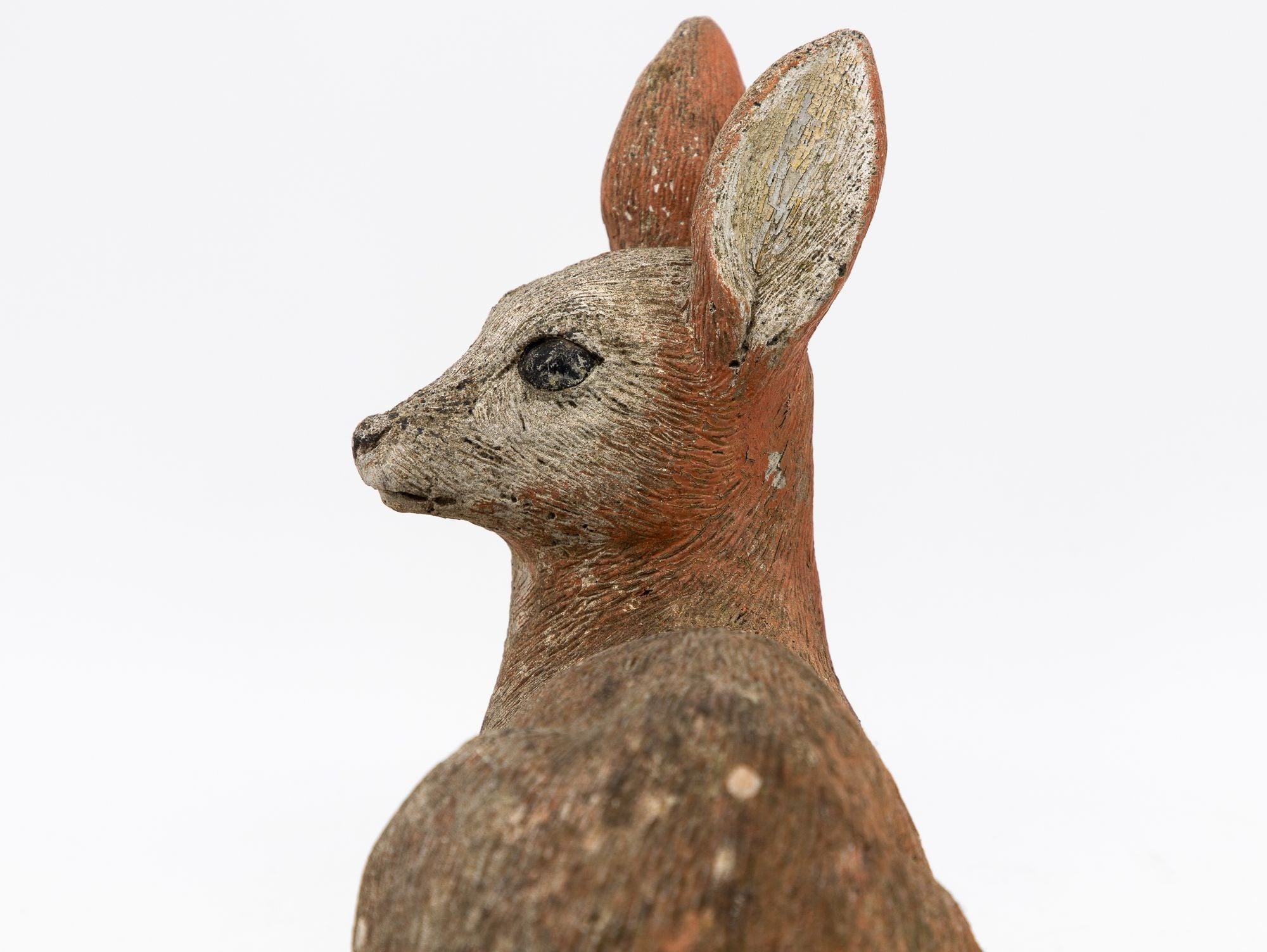 Brown Painted Doe or Deer Garden Ornament
