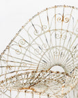 Victorian Style White Wirework Pair of Chairs and Cafe Table, France 1960