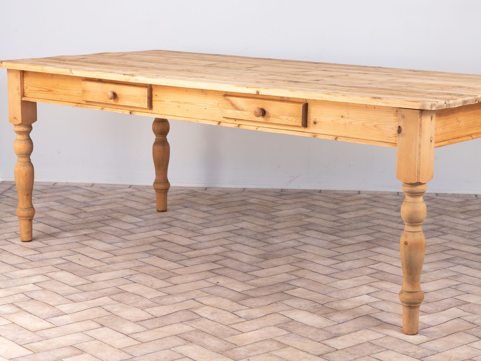 Vintage Pine Farmhouse Table, USA 1960s