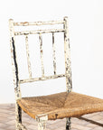 Pair Antique Rush Seat Dining Chairs, England 1920s