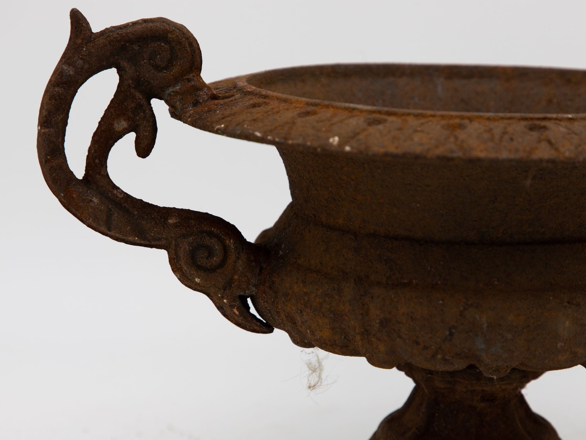 Pair of French Cast Iron Urns, late 19th Century