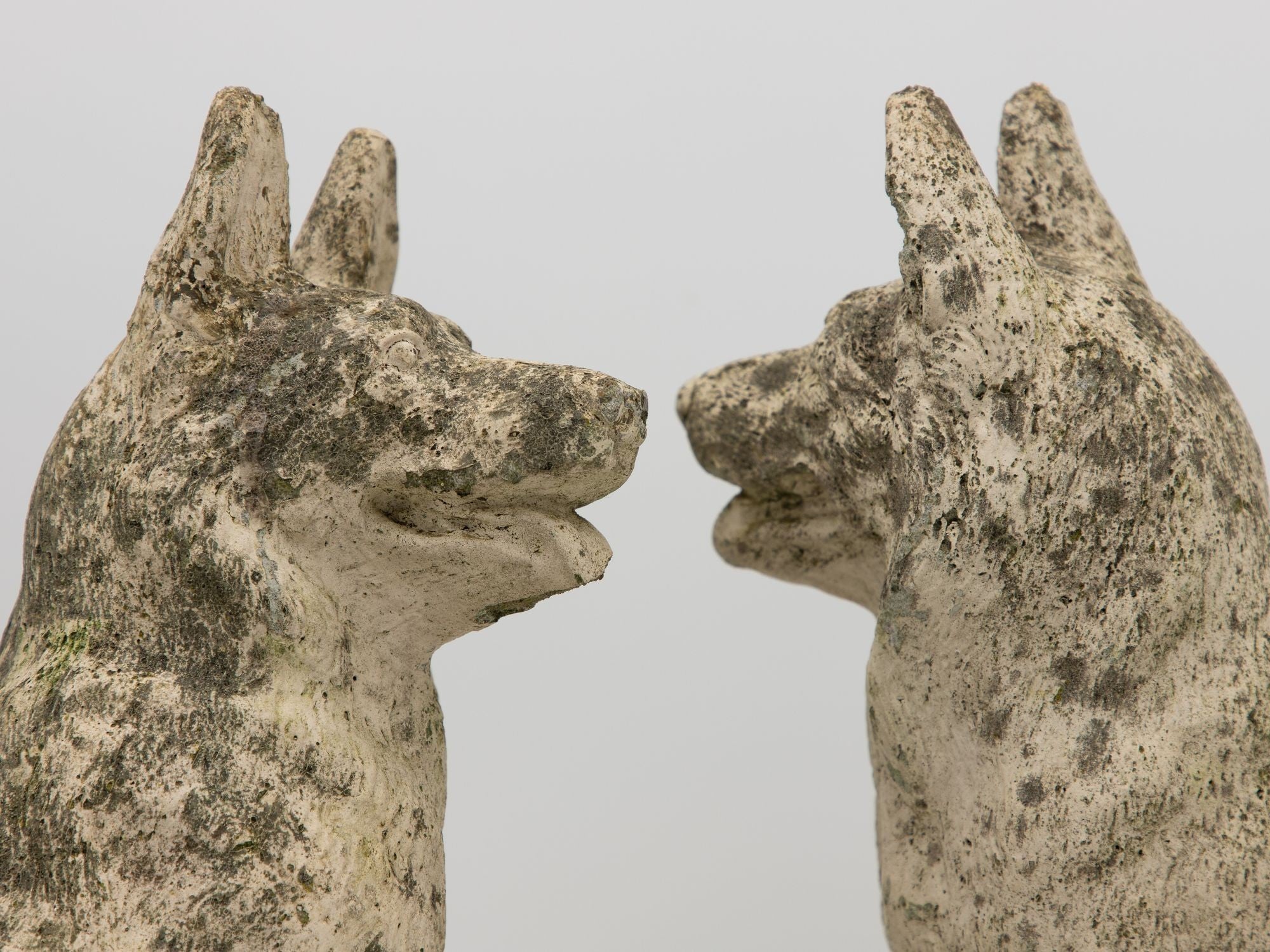 Pair of Concrete Shepherd Dogs, English mid 20th Century