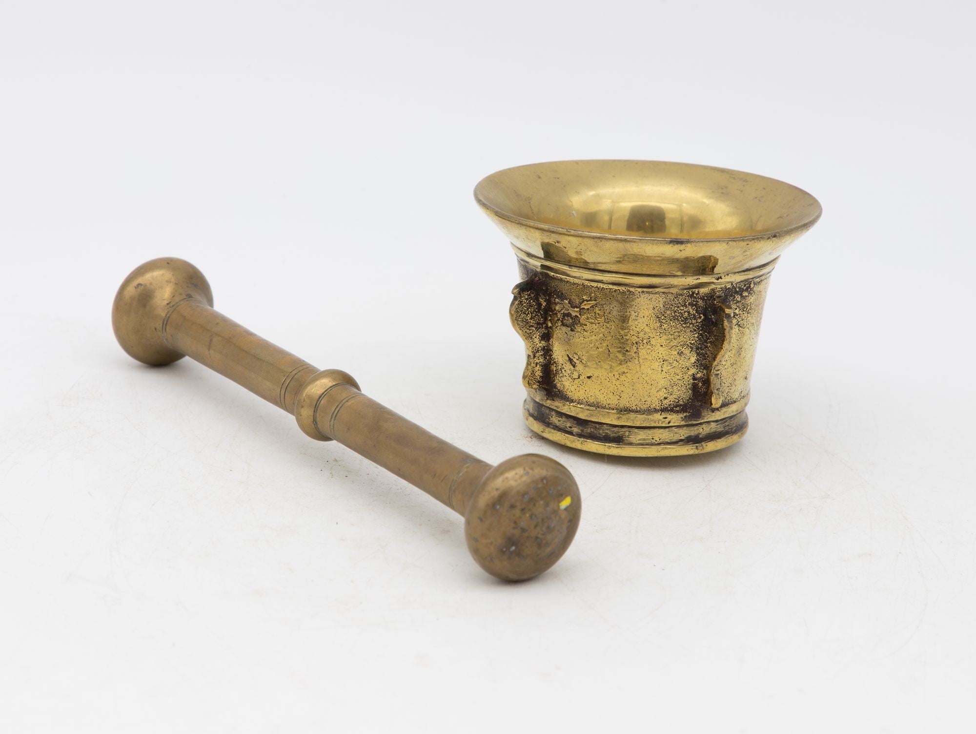 Antique Vintage Brass Mortar and Pestle