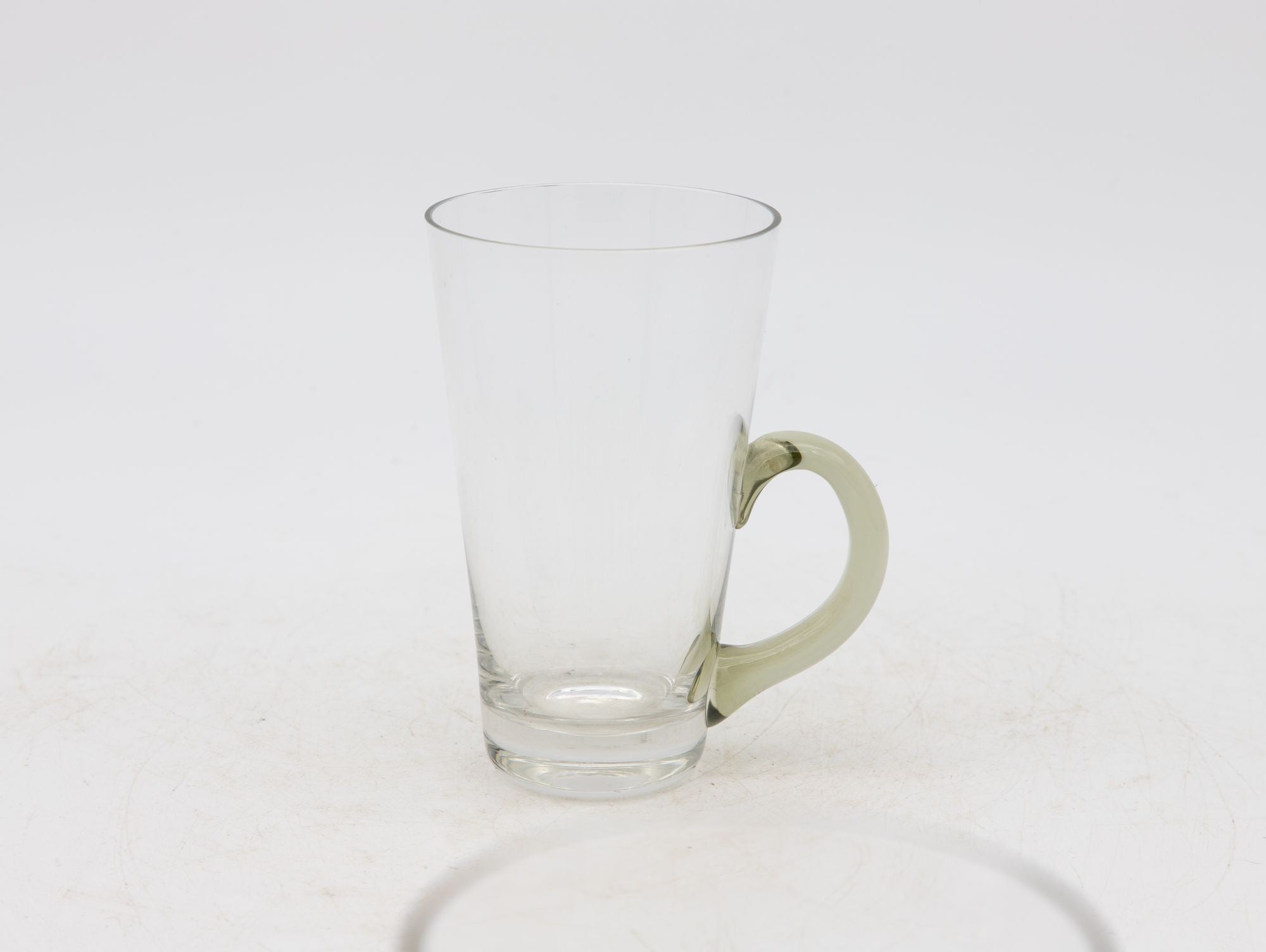 Set of Eight Vintage Hot Toddy Glasses with Colorful Handles