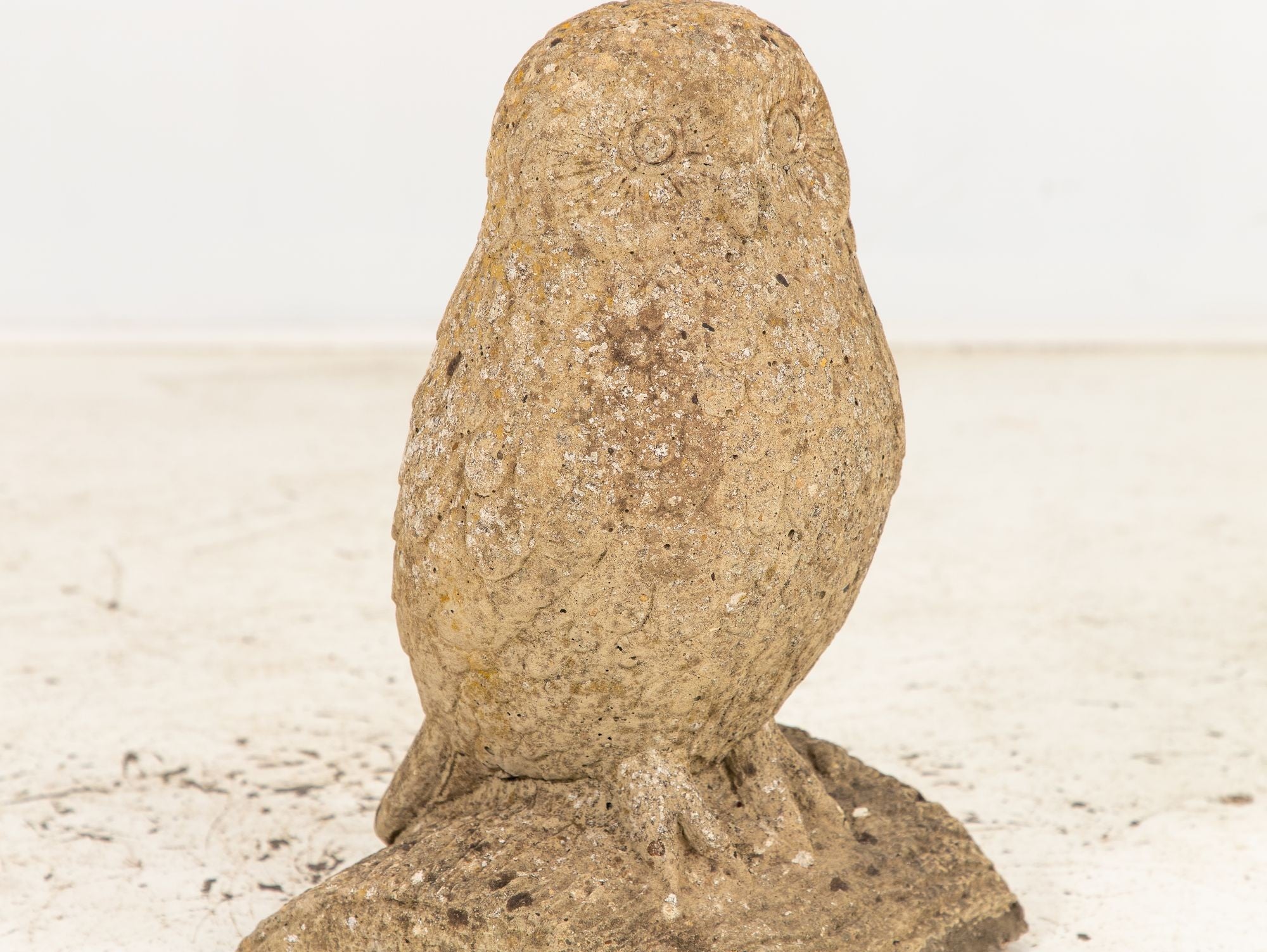 Vintage Stone Owl Garden Ornament