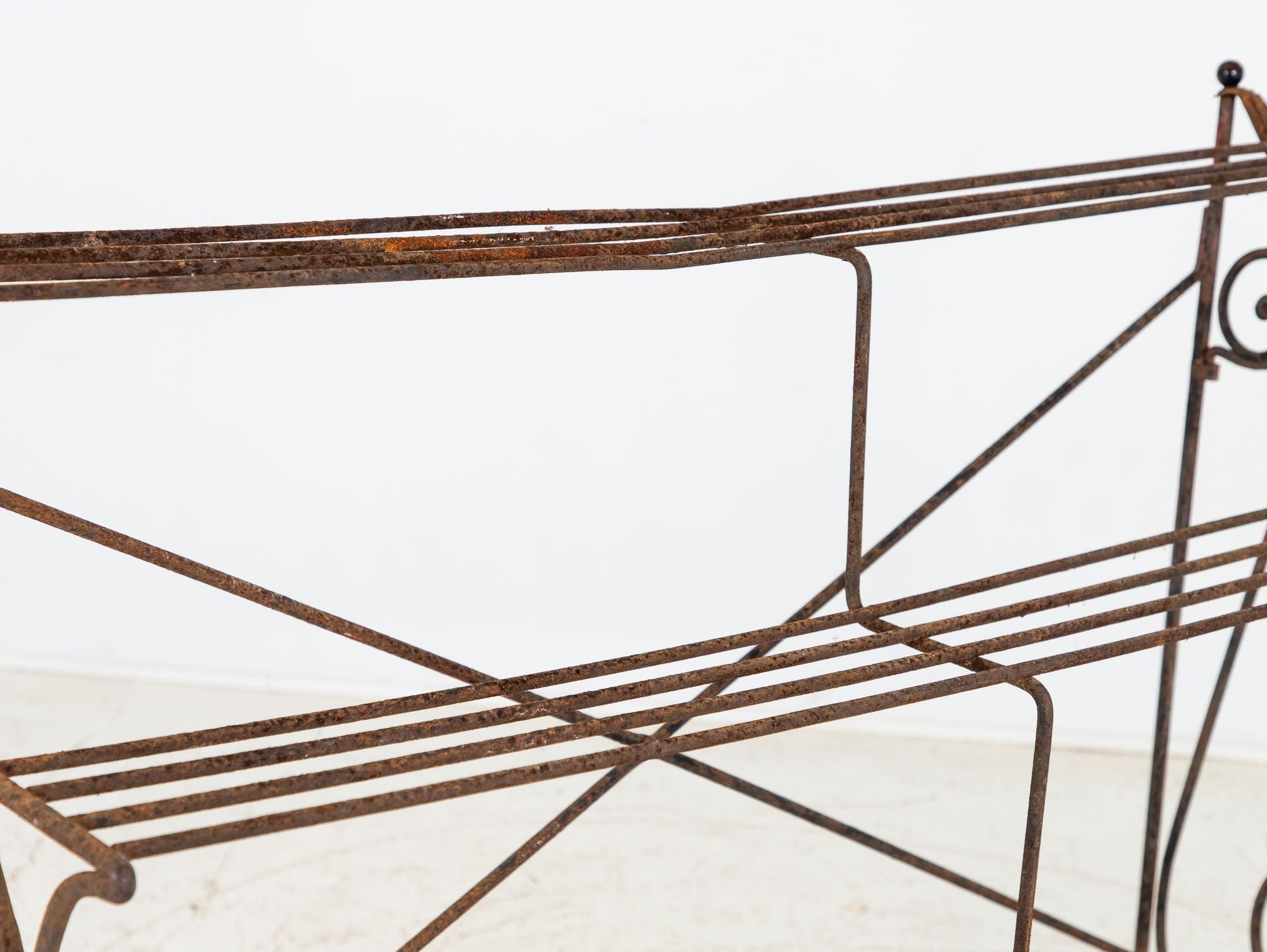 Scrollwork Four Tier Iron Plant Stand or Etagere, England Mid 20th Century