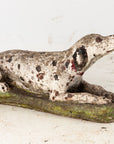 Vintage English Reconsitituted Stone Dalmatian Dog Garden Ornament, Mid 20th C.