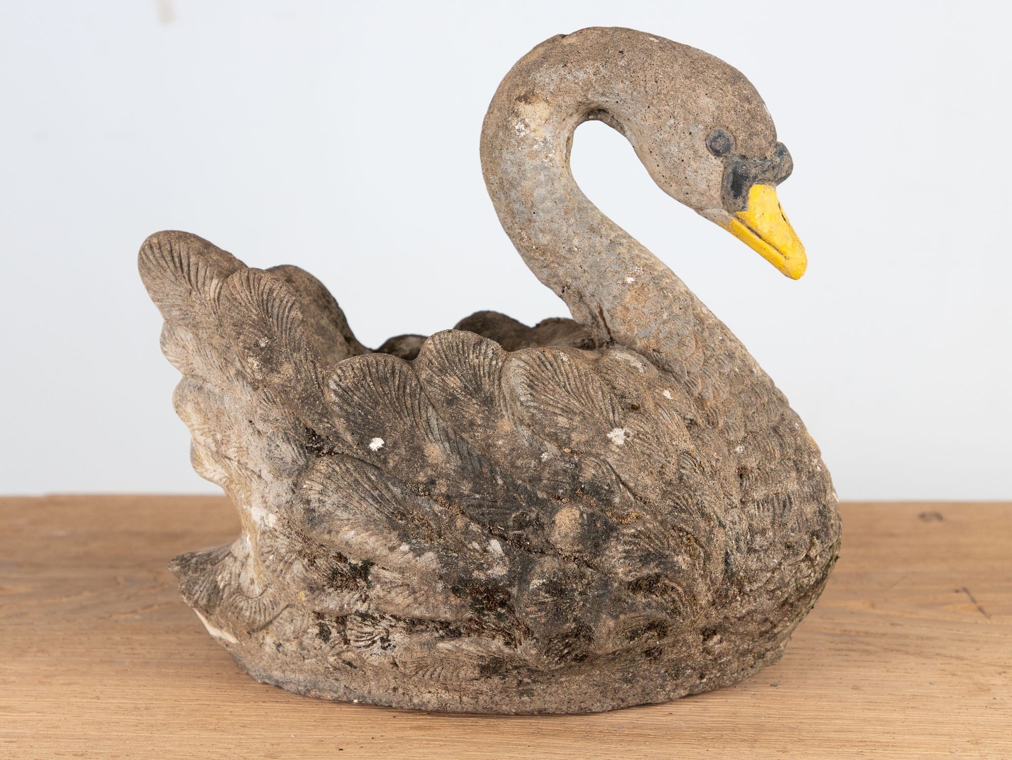 Reconstituted Stone Swan Planter, English Early 20th Century