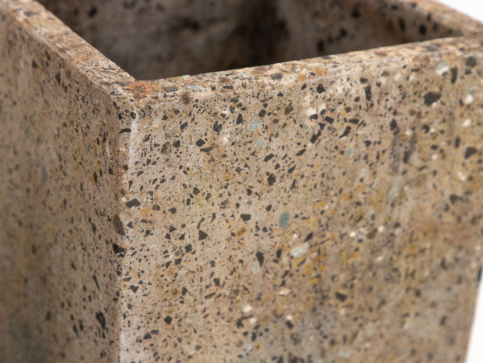 Brutalist Inspired Pair of Mixed Stone Planters, 20th Century