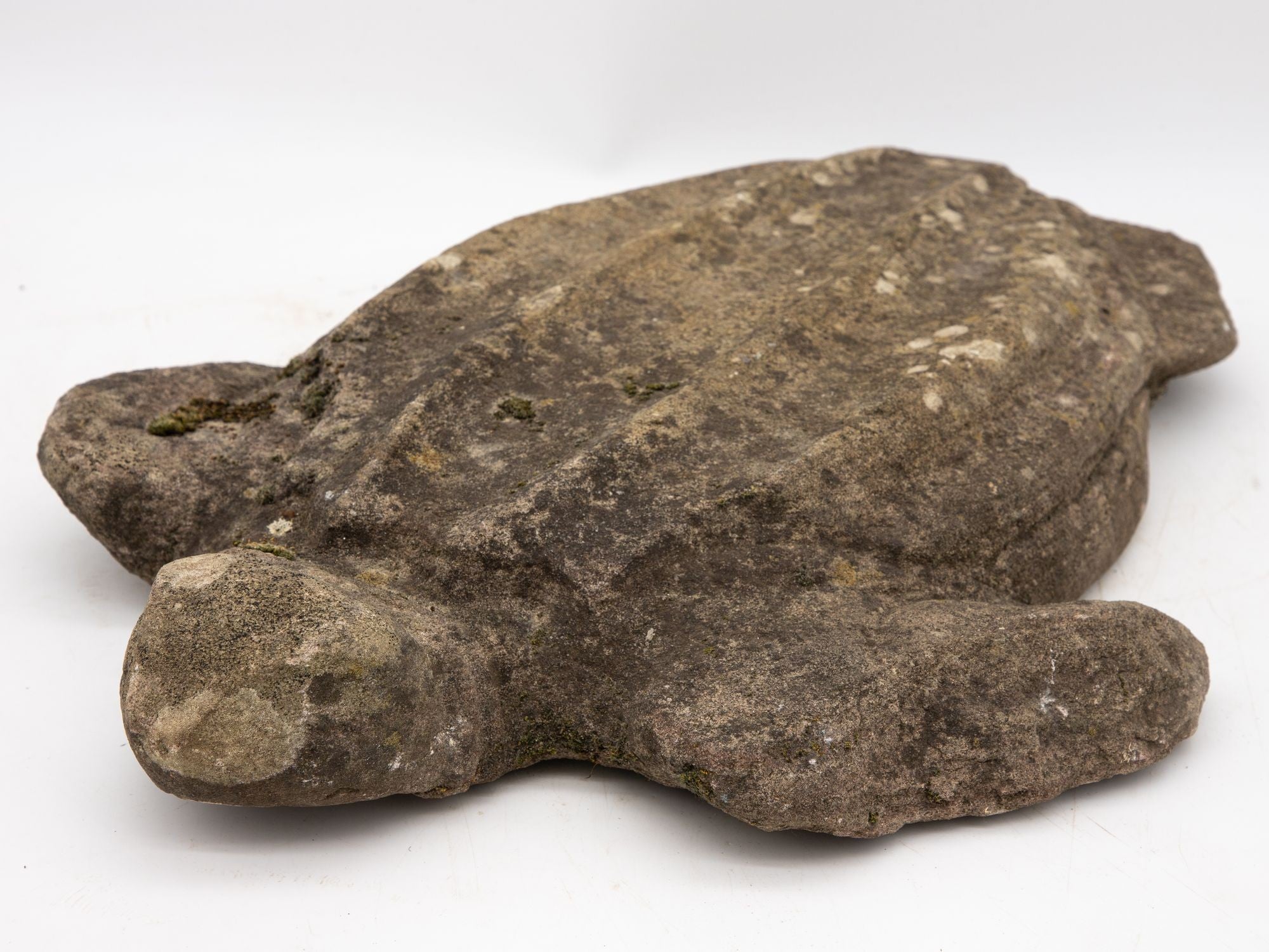 Vintage Reconstituted Stone Turtle Garden Ornament, England mid 20th Century
