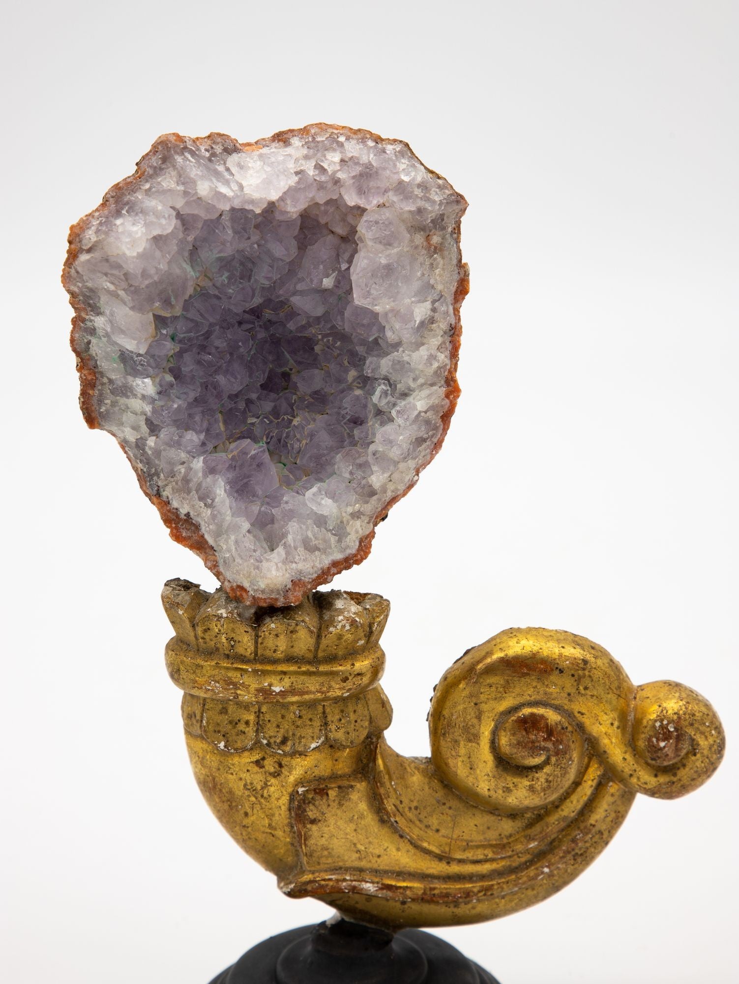 Reclaimed gilt fragment with pale amethyst