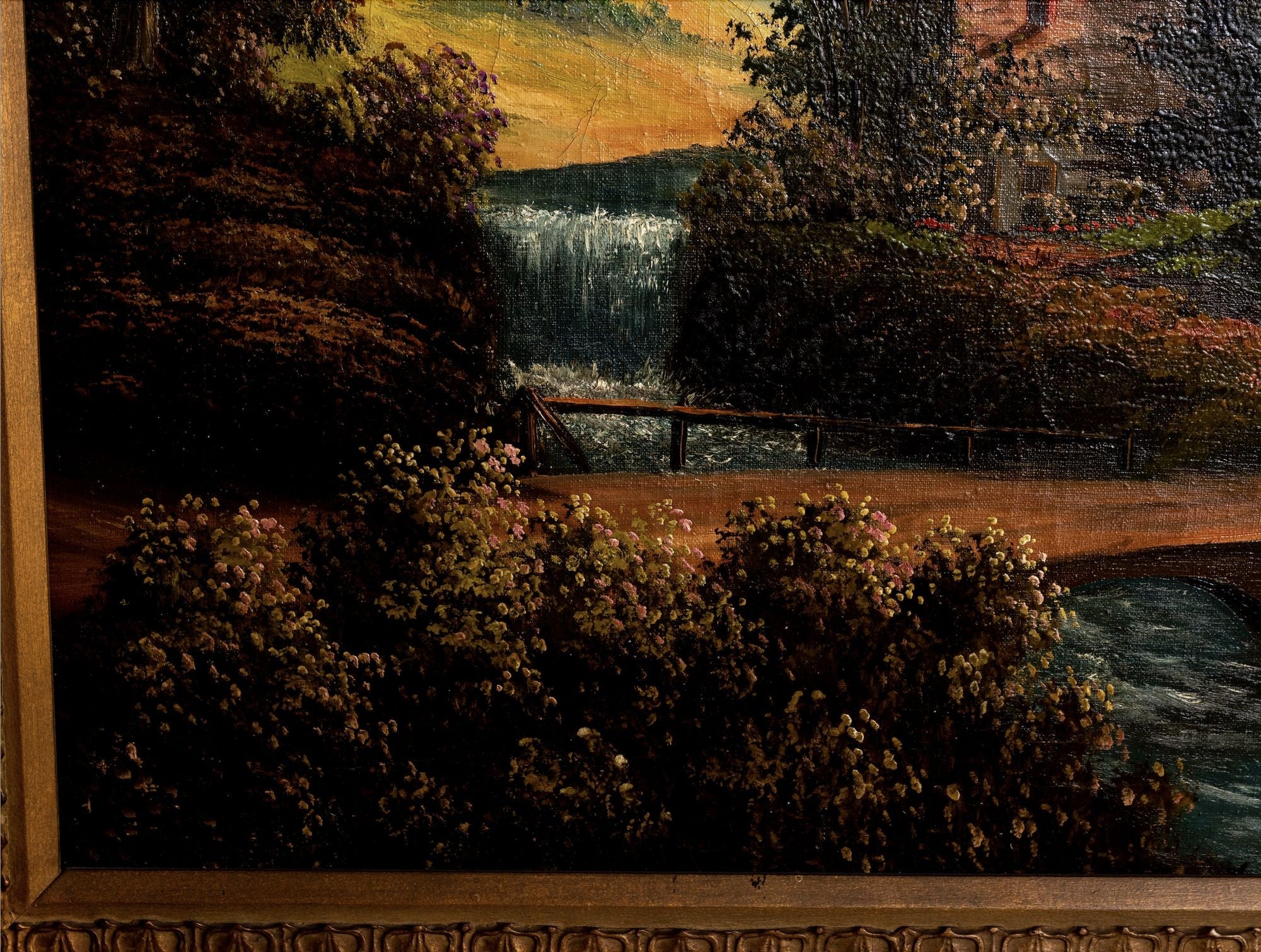 Hudson River School Painting Oil on Canvas, 20th century