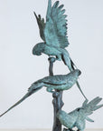 Bronze Sculpture of Three Parrots, Italy Mid 20th C.