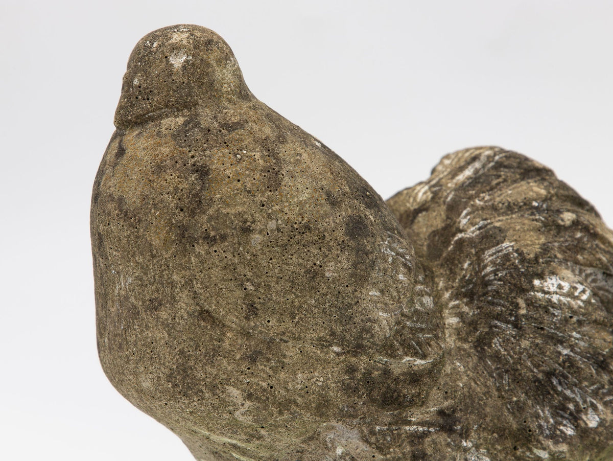 Reconstituted Stone Dove Garden Ornament, English Mid 20th C,