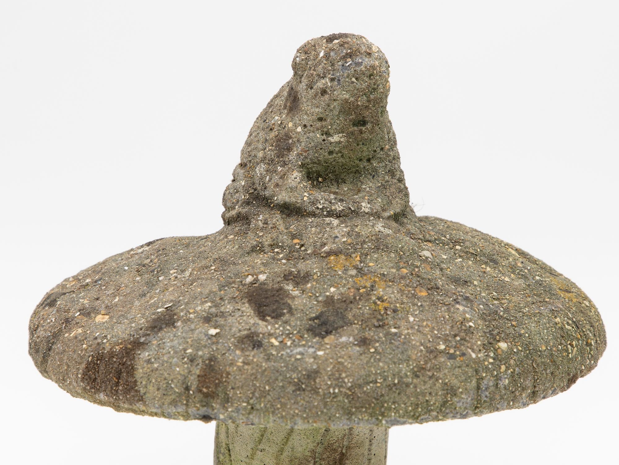 Composite Stone Toadstool Garden Ornament, English Mid 20th C.