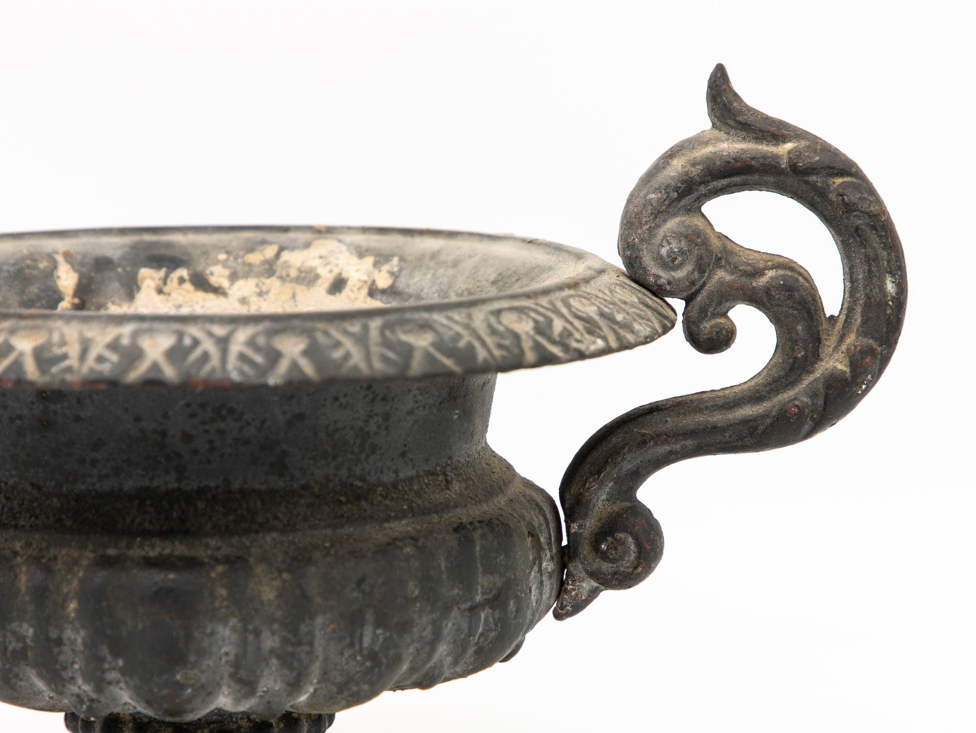 Early 20th C. French Cast Iron Garden Urn