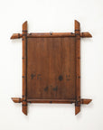 Small Faux Bamboo Carved Frame Mirror, England 1940s