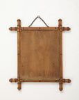 Small Faux Bamboo Carved Frame Mirror, England 1940s
