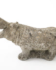 Composite Stone Hippopotamus Garden Ornament, English 20th Century
