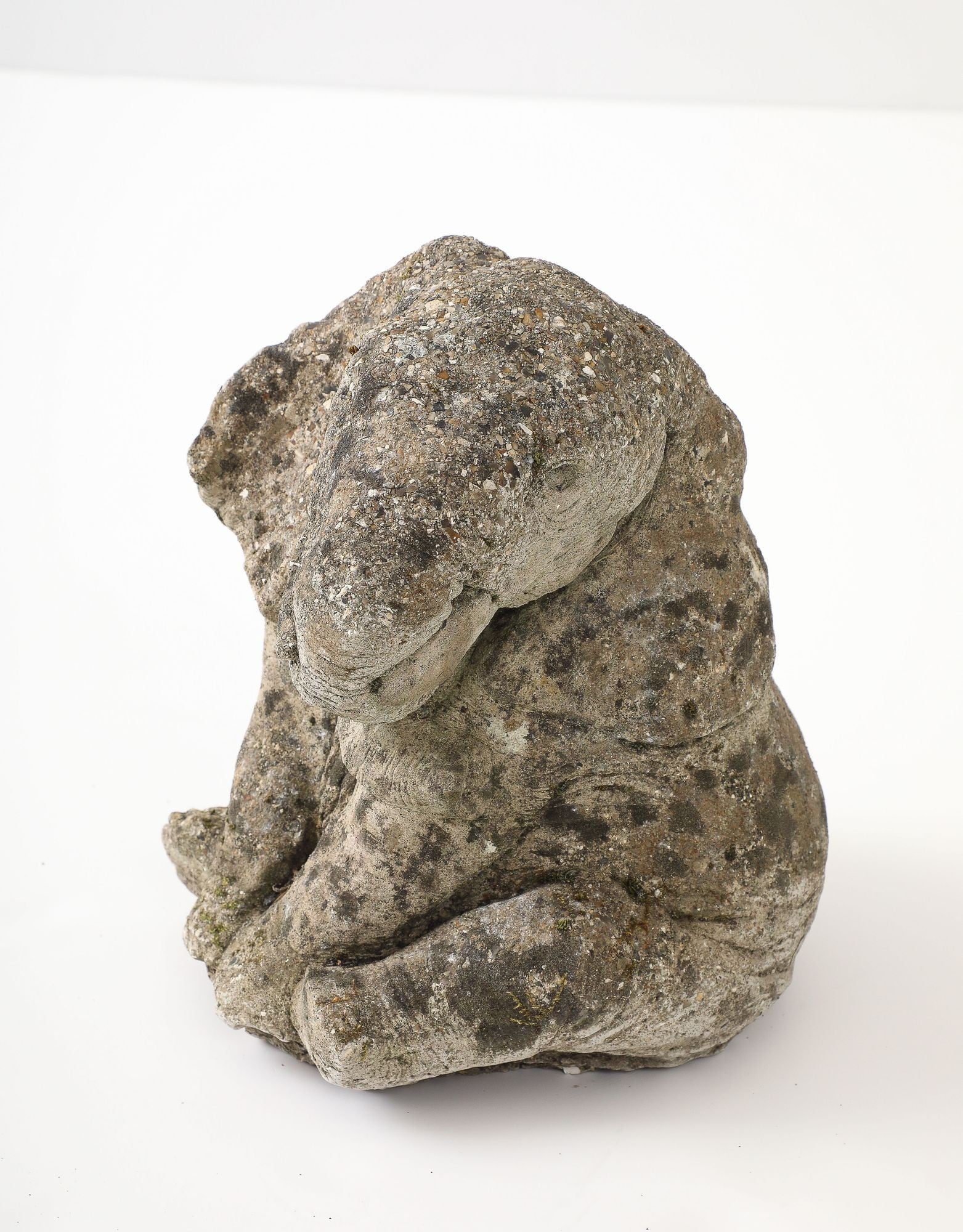 Cast Stone Elephant Garden Statue, France Mid 20th C.