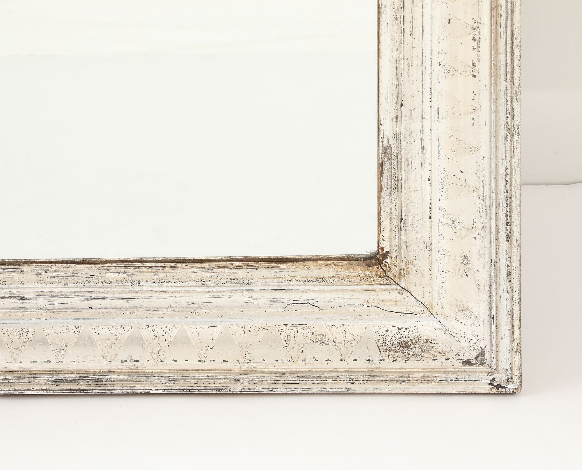 French Silver Gilt Louis Philippe Mirror, Late 19th C.