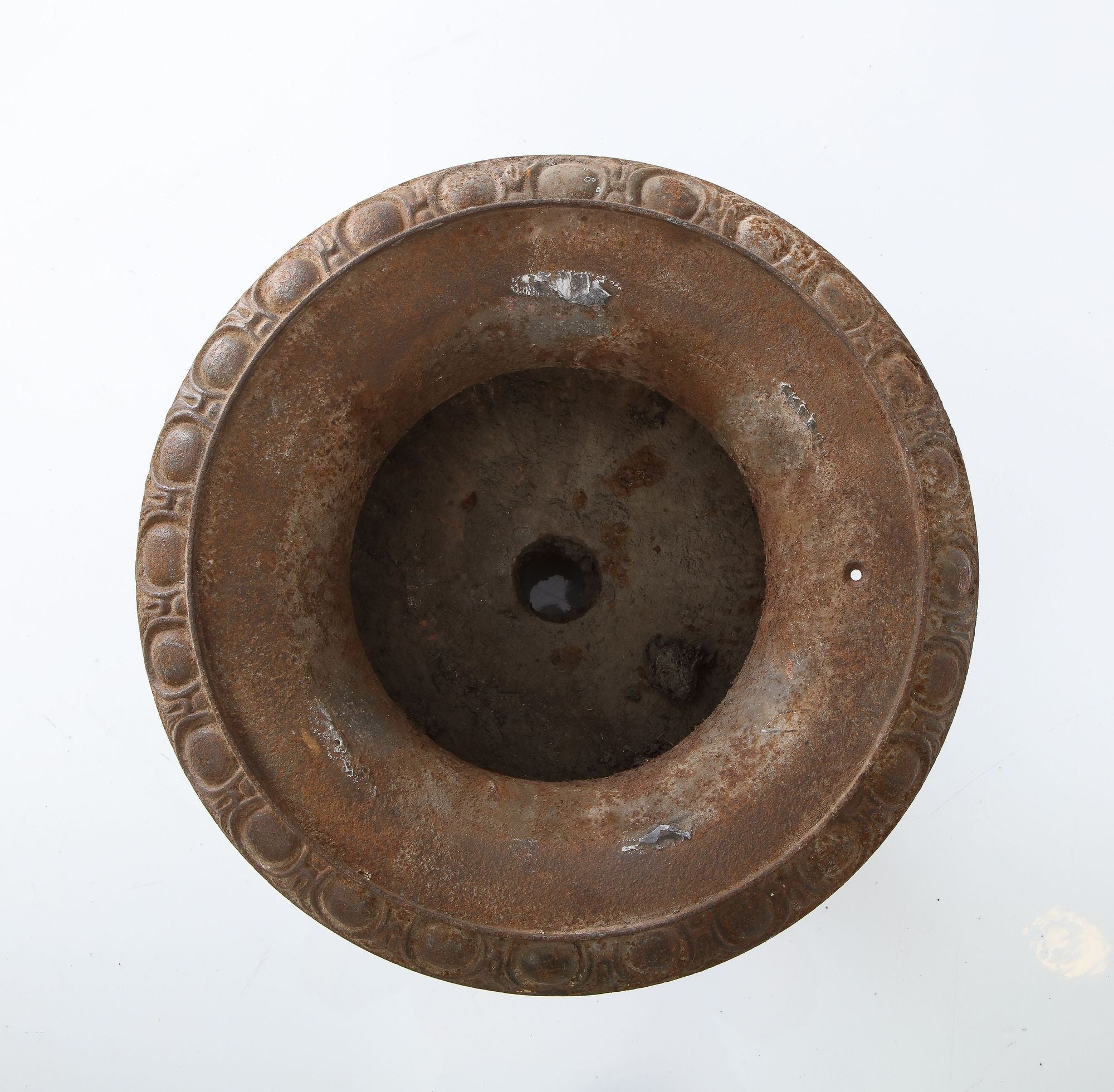Pair Cast Iron Pie Crust Urns