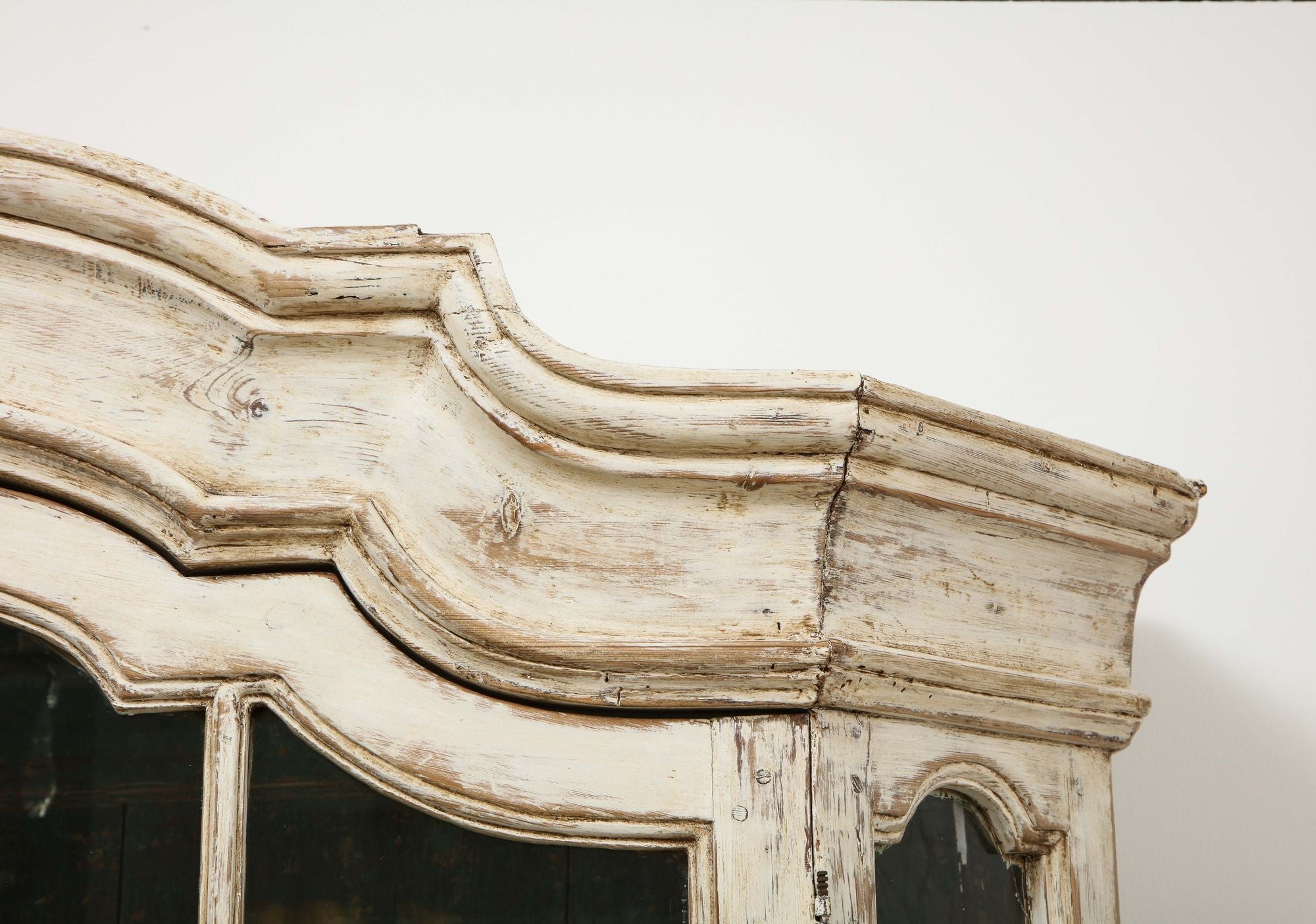 Early 19th century Swedish Vitrine White Painted Pine