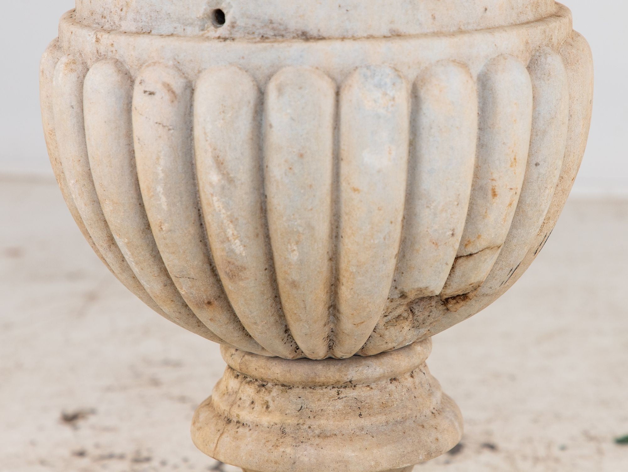 Carved Neoclassical Marble Urn, Italy Early 20th C.