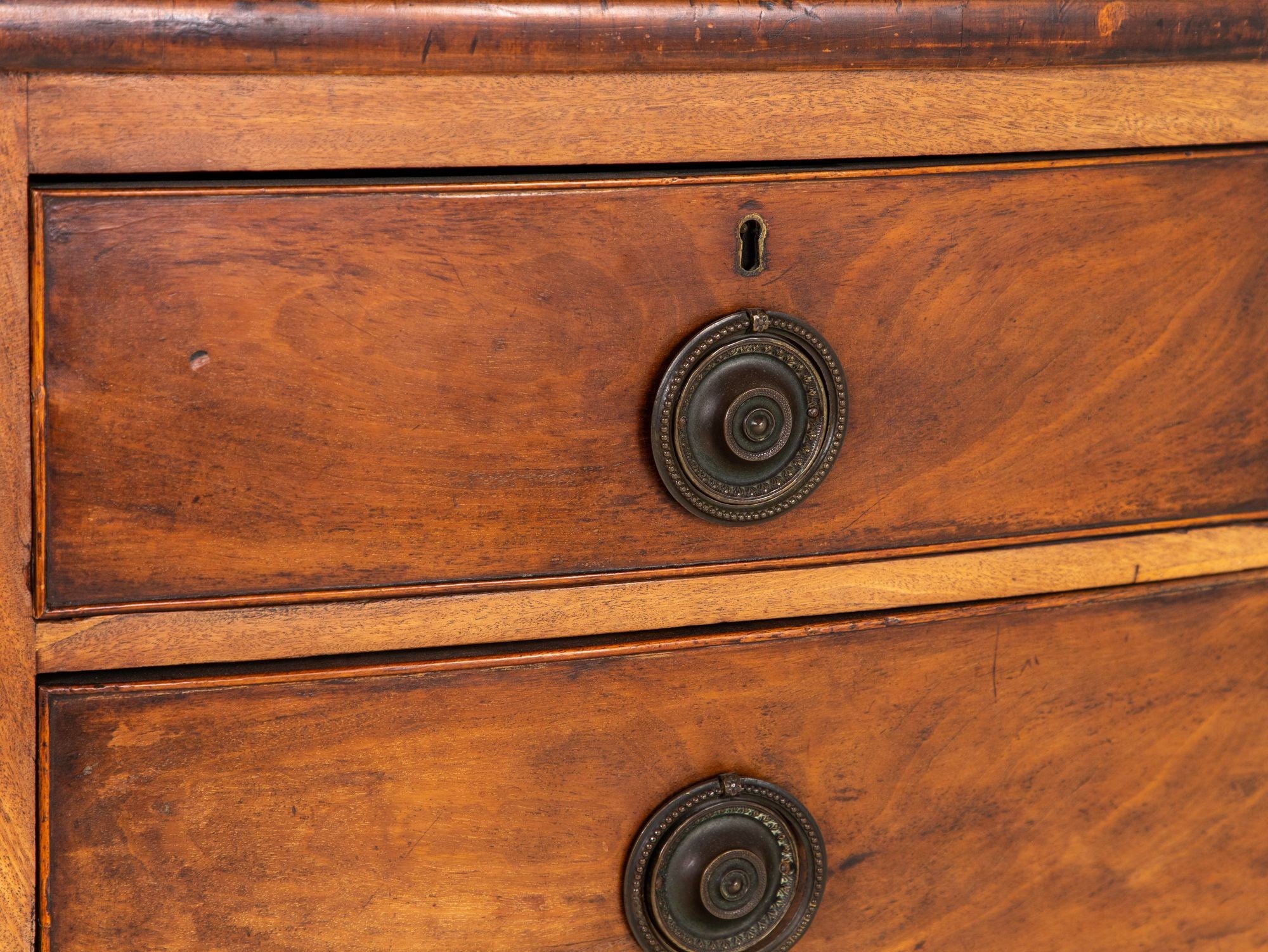 English Bowfront Chest of Drawers, Late 19th Century