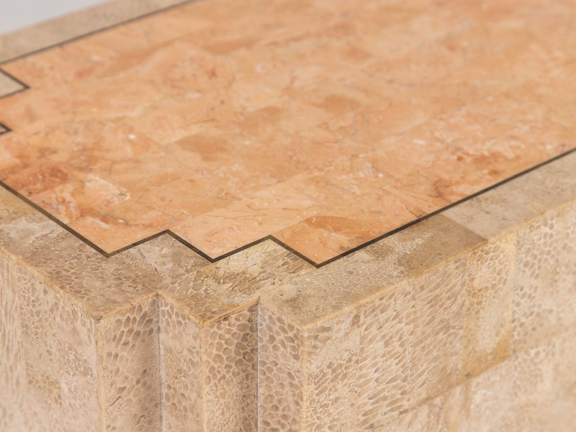 Tessalated Travertine Cabinet, Late 20th C