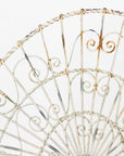 Victorian Style White Wirework Pair of Chairs and Cafe Table, France 1960