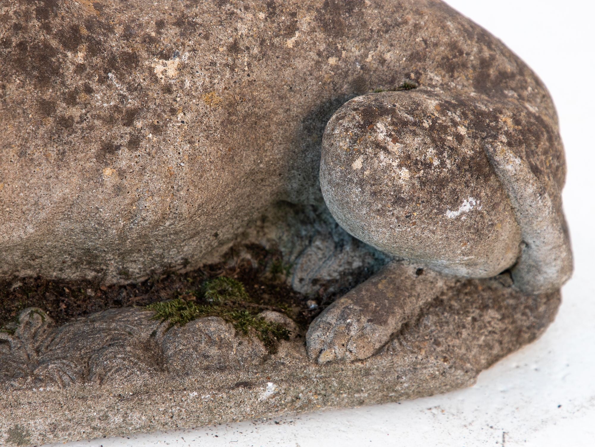 Mid 20th Century English Reconstituted Stone Whippet or Greyhound Dog