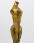 Modernist Style Female Brass Sculpture, USA 1970s