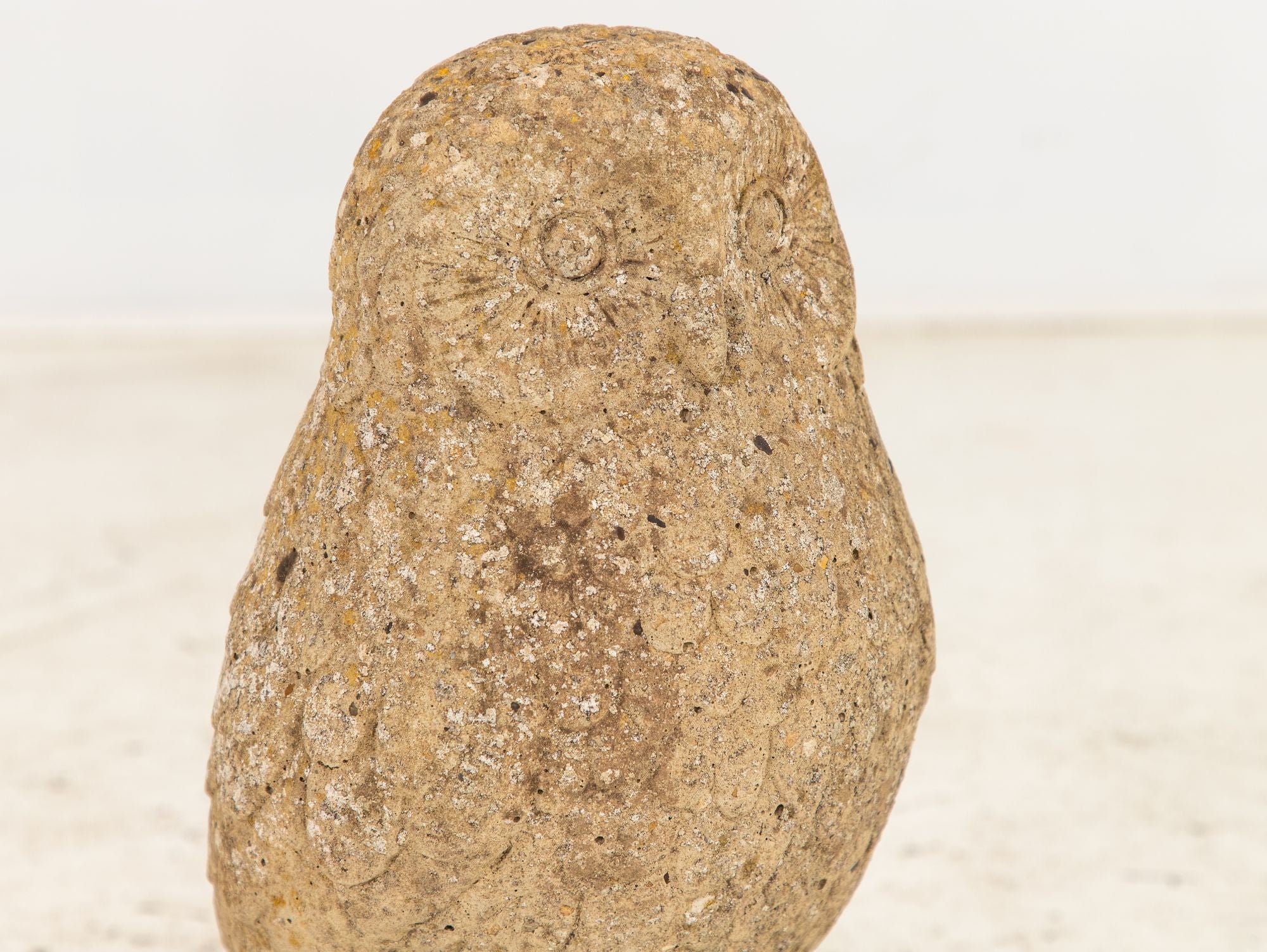 Vintage Stone Owl Garden Ornament