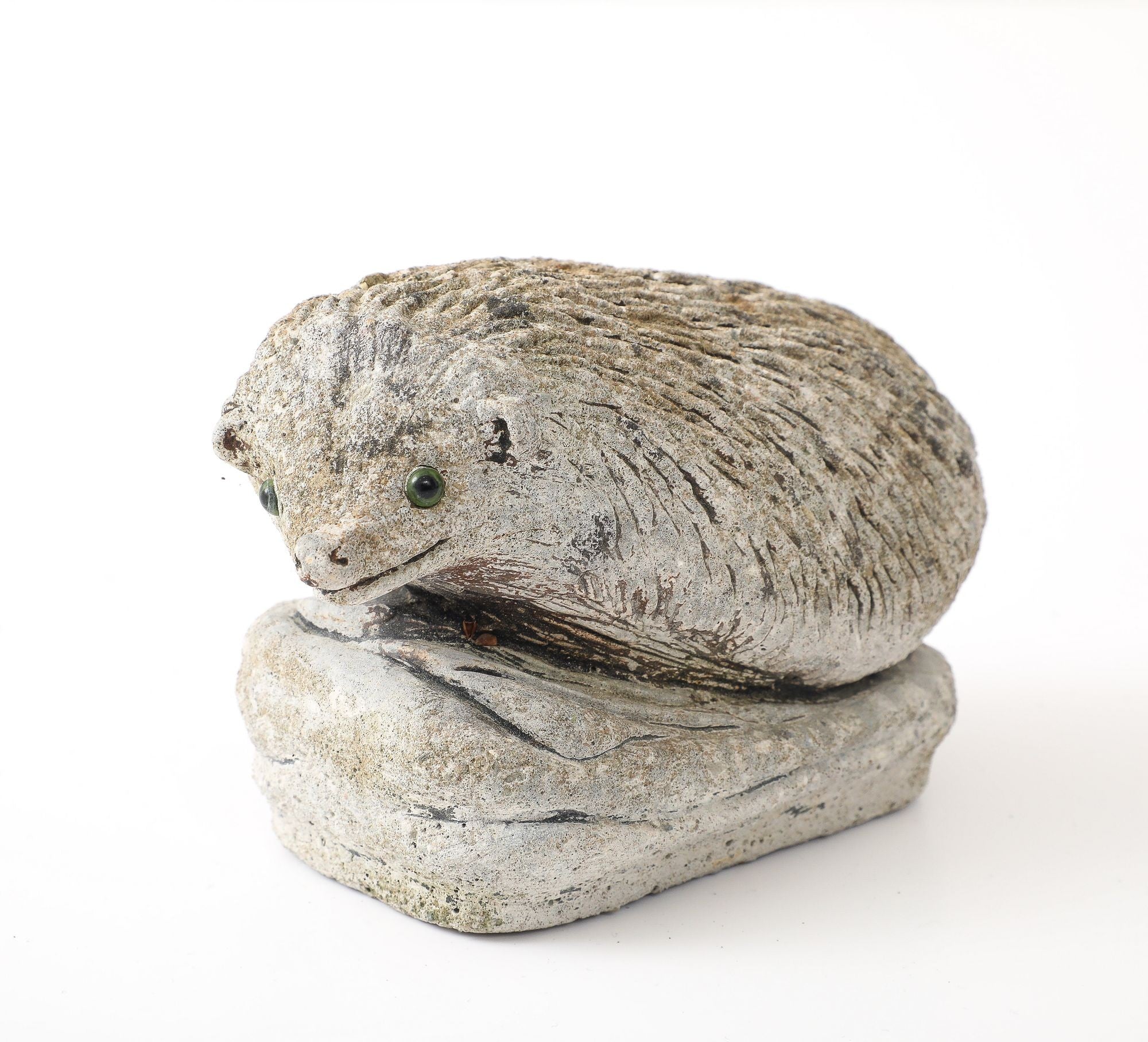Reconstituted Stone Hedgehog Garden Ornament, 20th Century