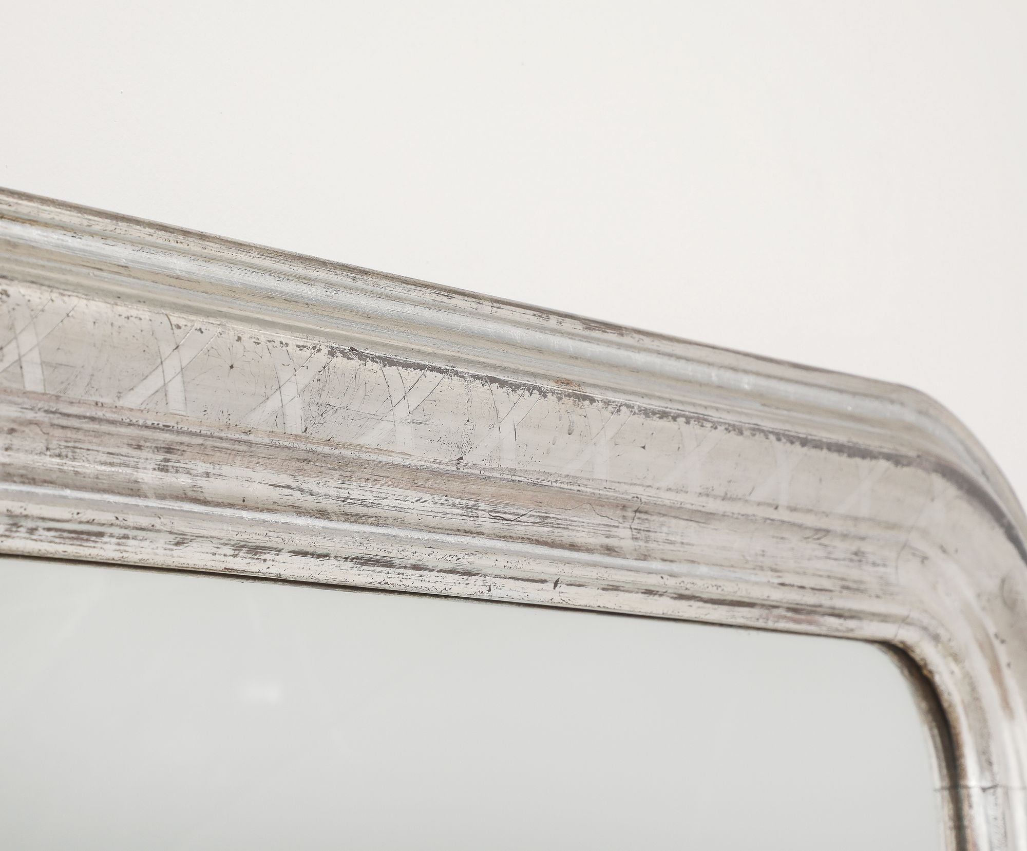 French Silver Gilt Louis Philippe Mirror, Late 19th C.