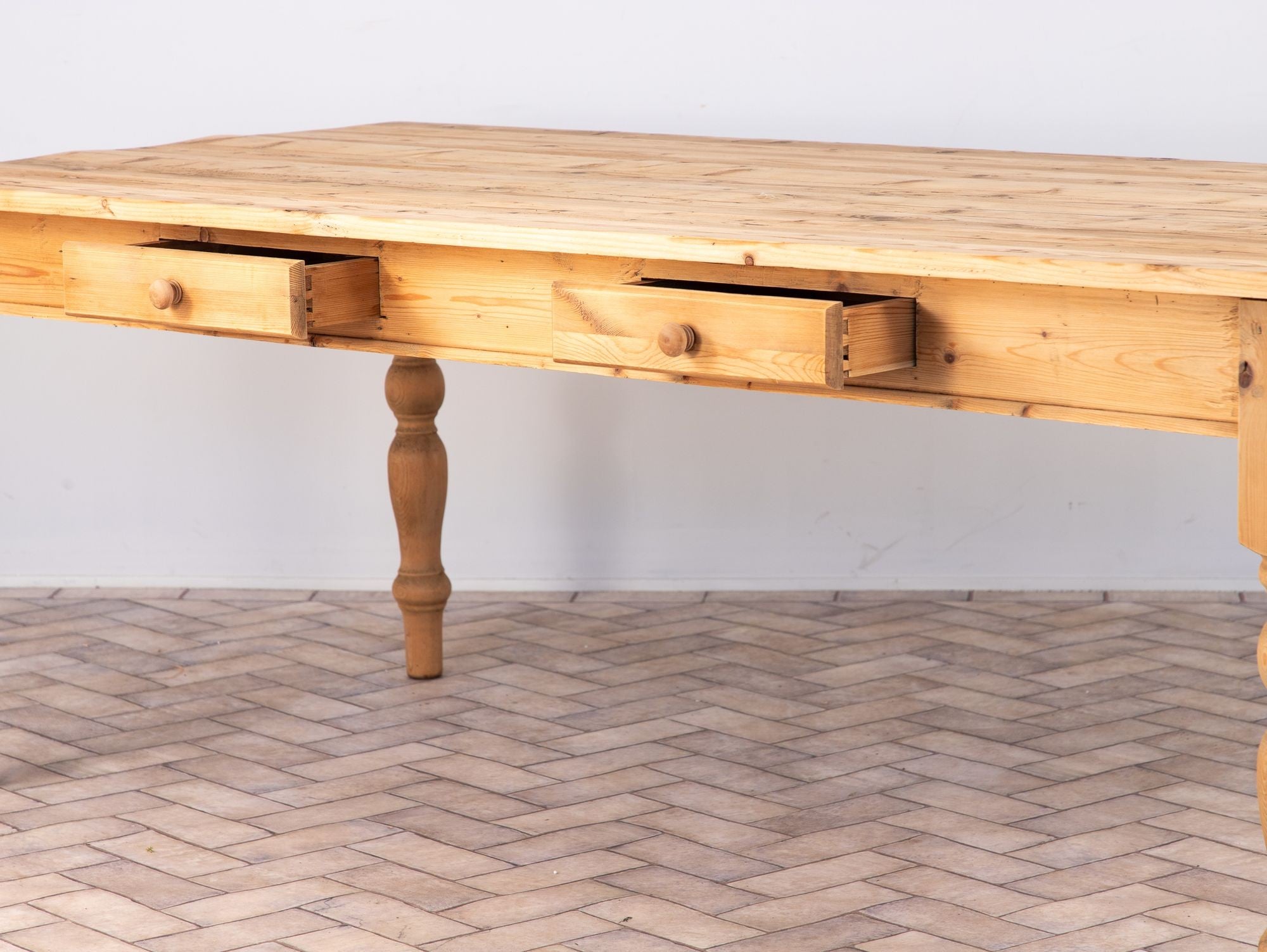 Vintage Pine Farmhouse Table, USA 1960s