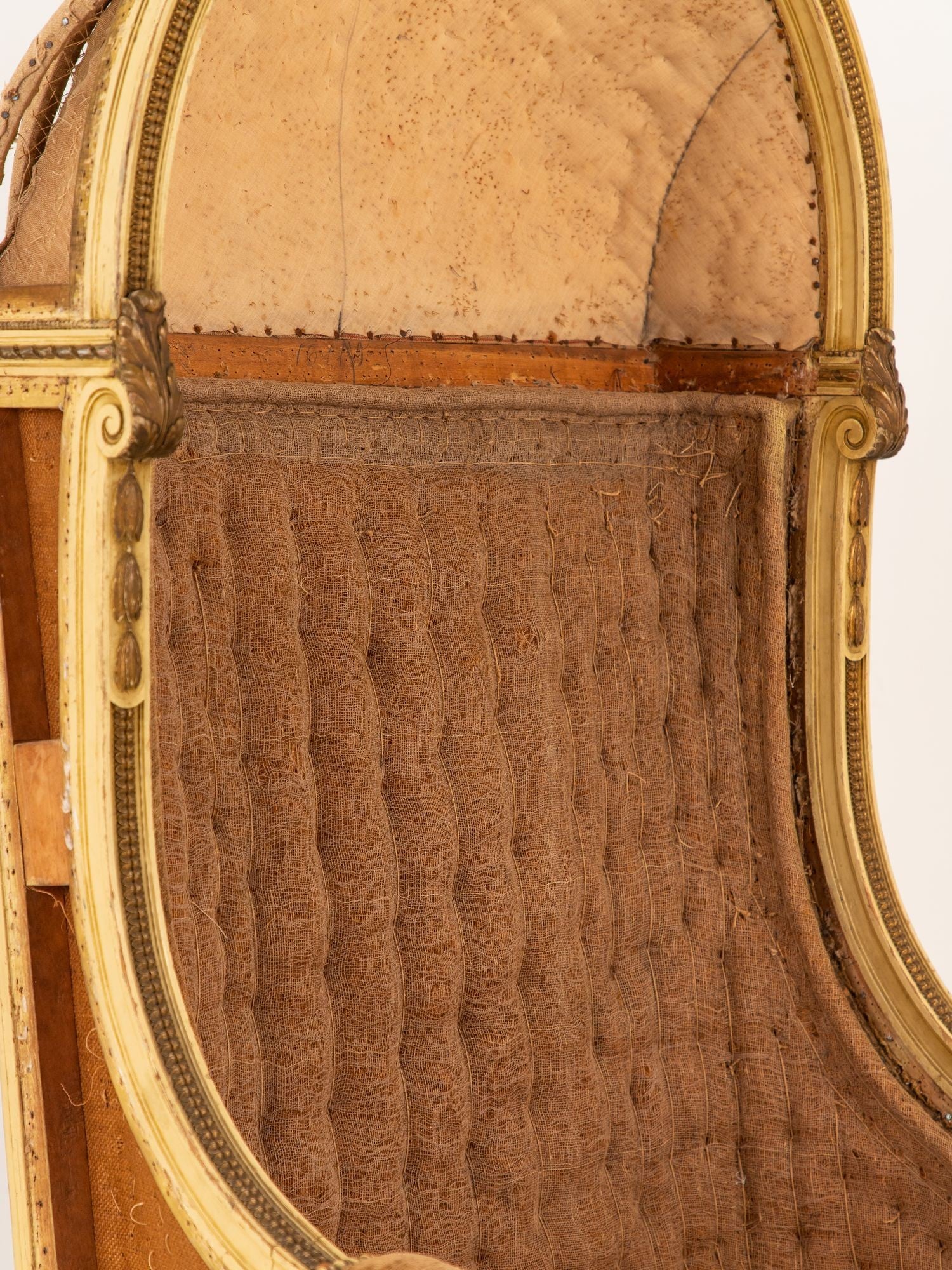 French Louis XV Style Carved Balloon Porters Chair, 19th Century