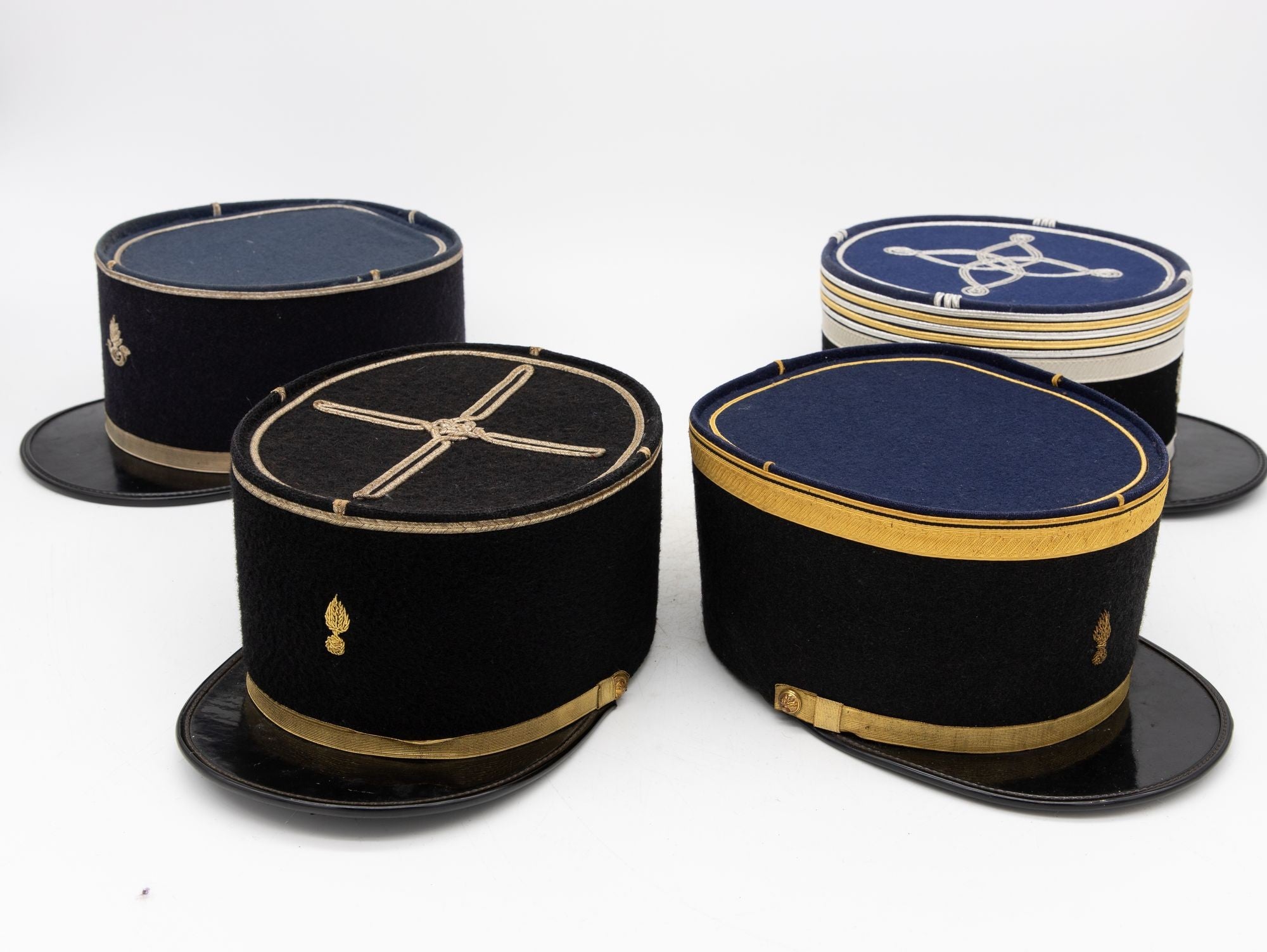 Vintage French Military Academy Officers Hat, Mid Century