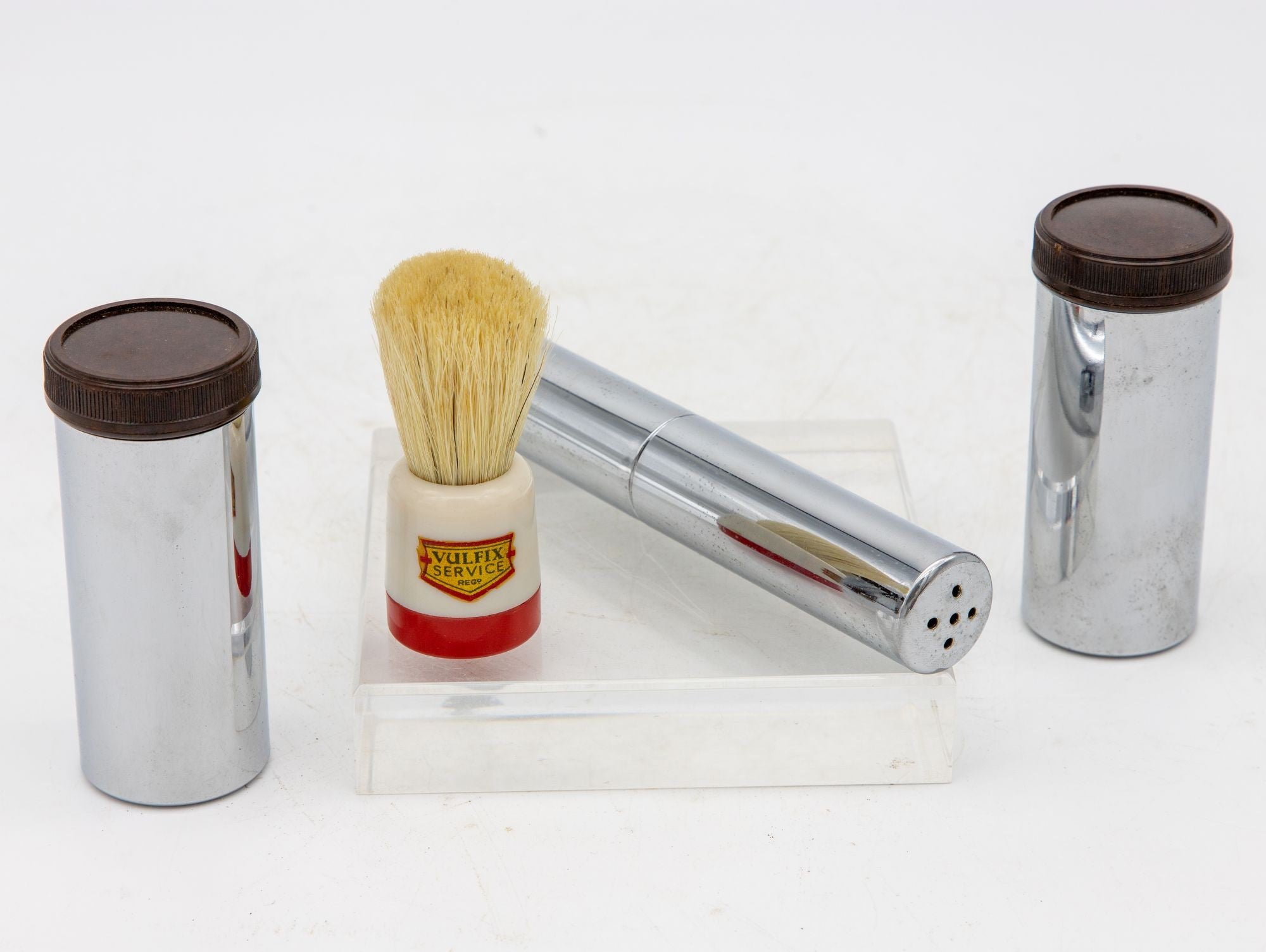 Vintage Men&#39;s Grooming Kit with Leather Case