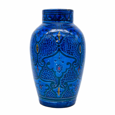 Ceramic Decorative vase in Cobalt Blue