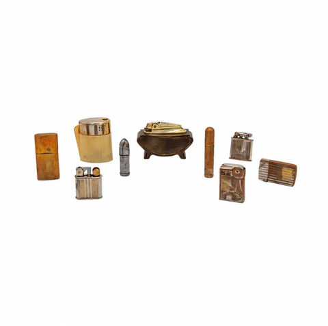 Collection of Nine Vintage Lighters