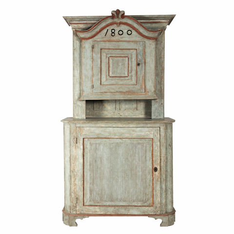 19th Century Swedish Cabinet with Historic Paint