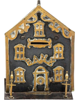 Antique Brass House Coin Bank