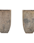 Brutalist Inspired Pair of Mixed Stone Planters, 20th Century