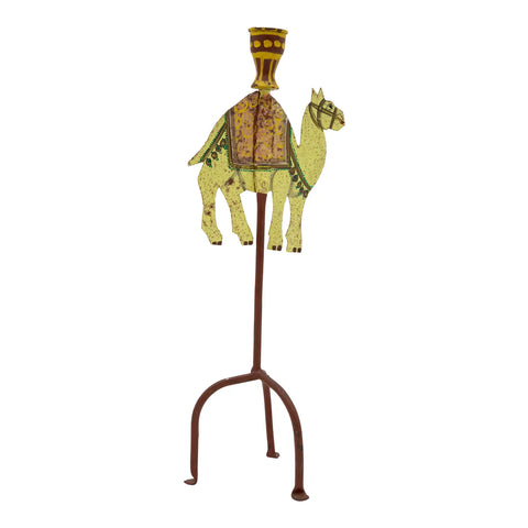 Painted Camel Candlestick