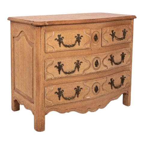 French Louis XVI Style Bleached Oak Commode