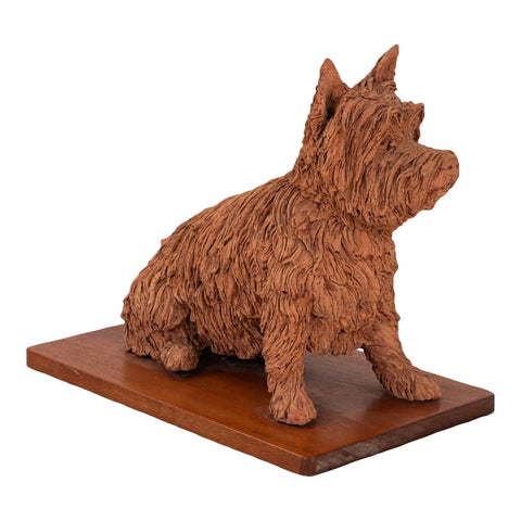 Lifesize Terracotta Dog Garden Ornament, Early 20th Century