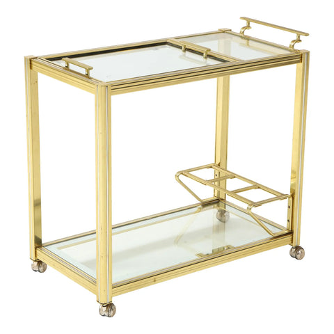 Mid 20th Century French Brass Trolley