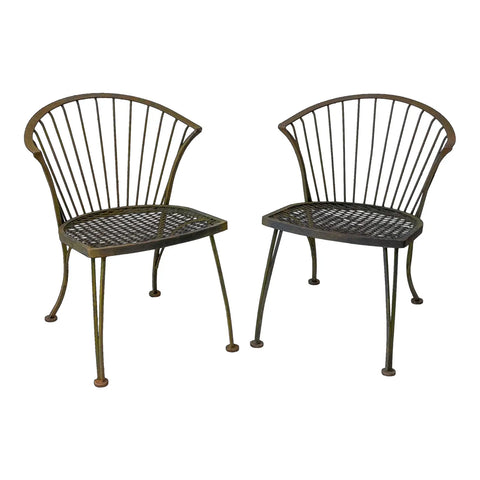 Pair Iron Side Chairs